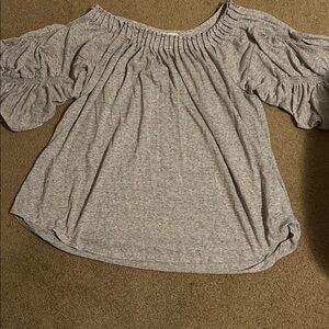 Sundance Gray Off-Shoulder Blouse
